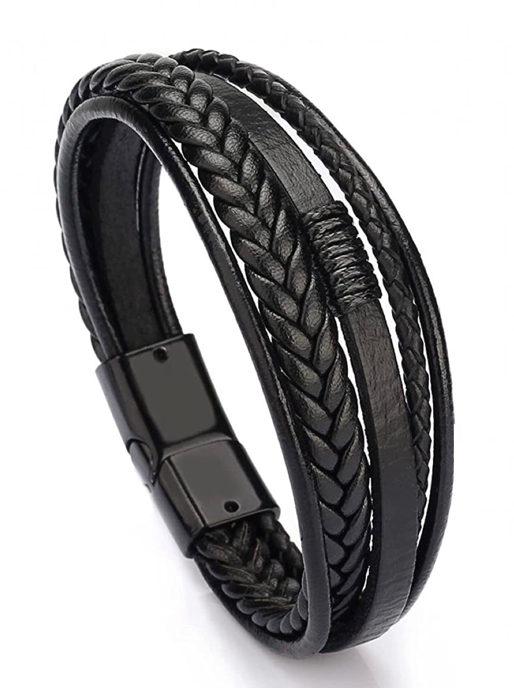 Black Plated Multi Row Bracelet