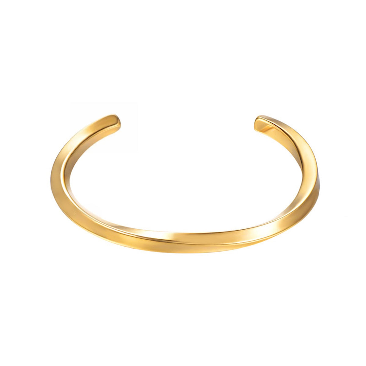 18K Gold Modern Cuff Bangle