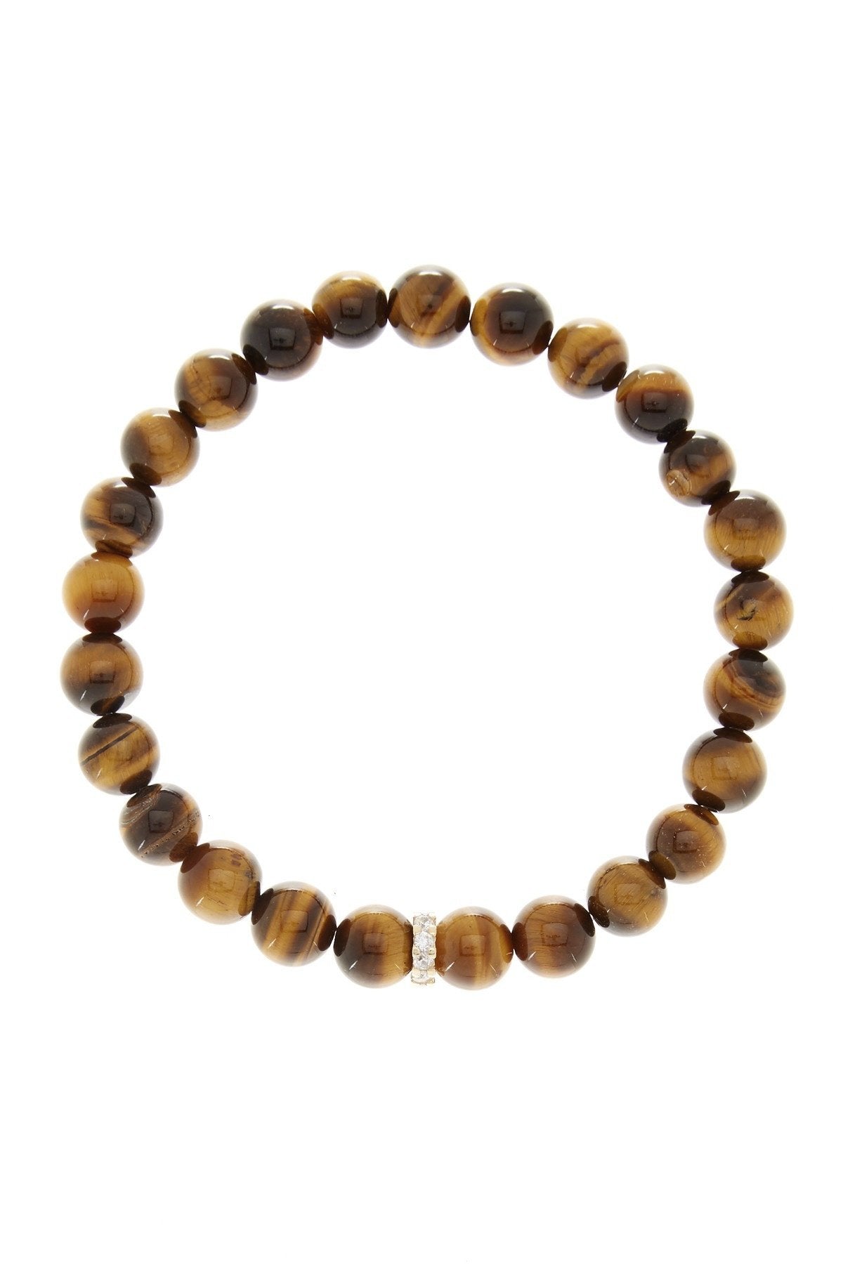 18K Gold Plated Cz Tiger Eye Bracelet