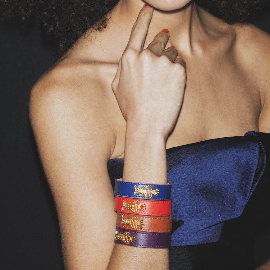 Lobster Leather Bracelet