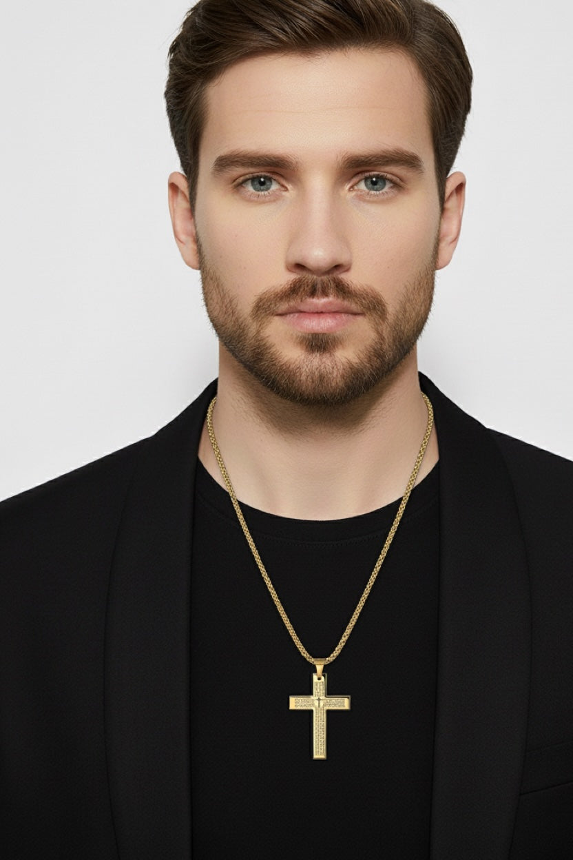 18K Gold Cross Necklace