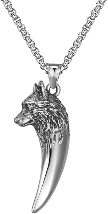 Black Onyx Motif Pendant Necklace in Silver