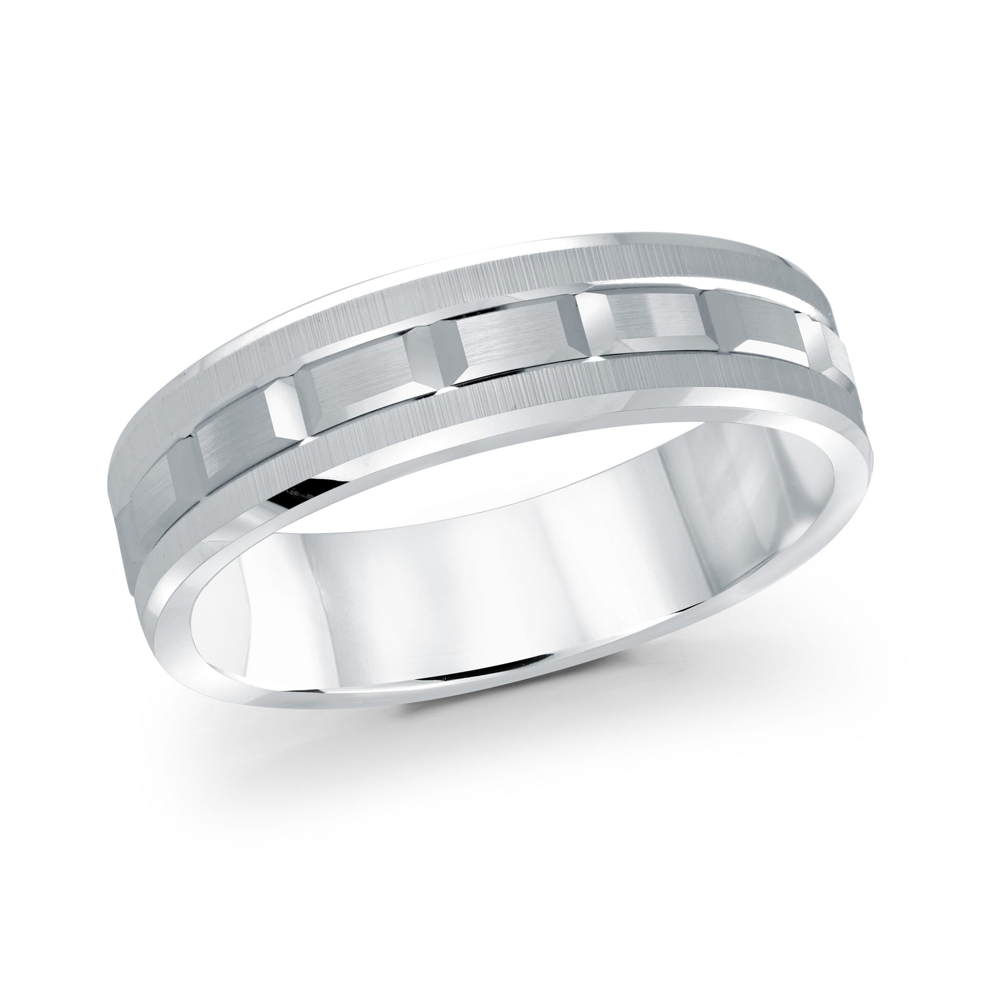 14K White Gold Ring from the Executif Collection by Malo - MRD-046-6W