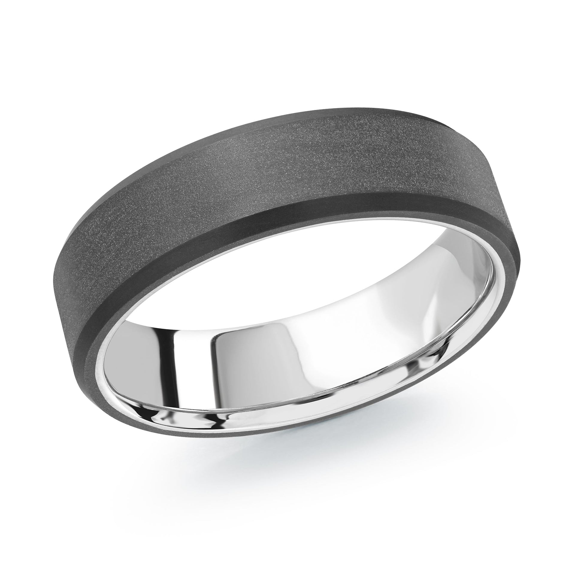 14K White Gold Ring from the Noir Collection by Malo - MRDA-101-6W