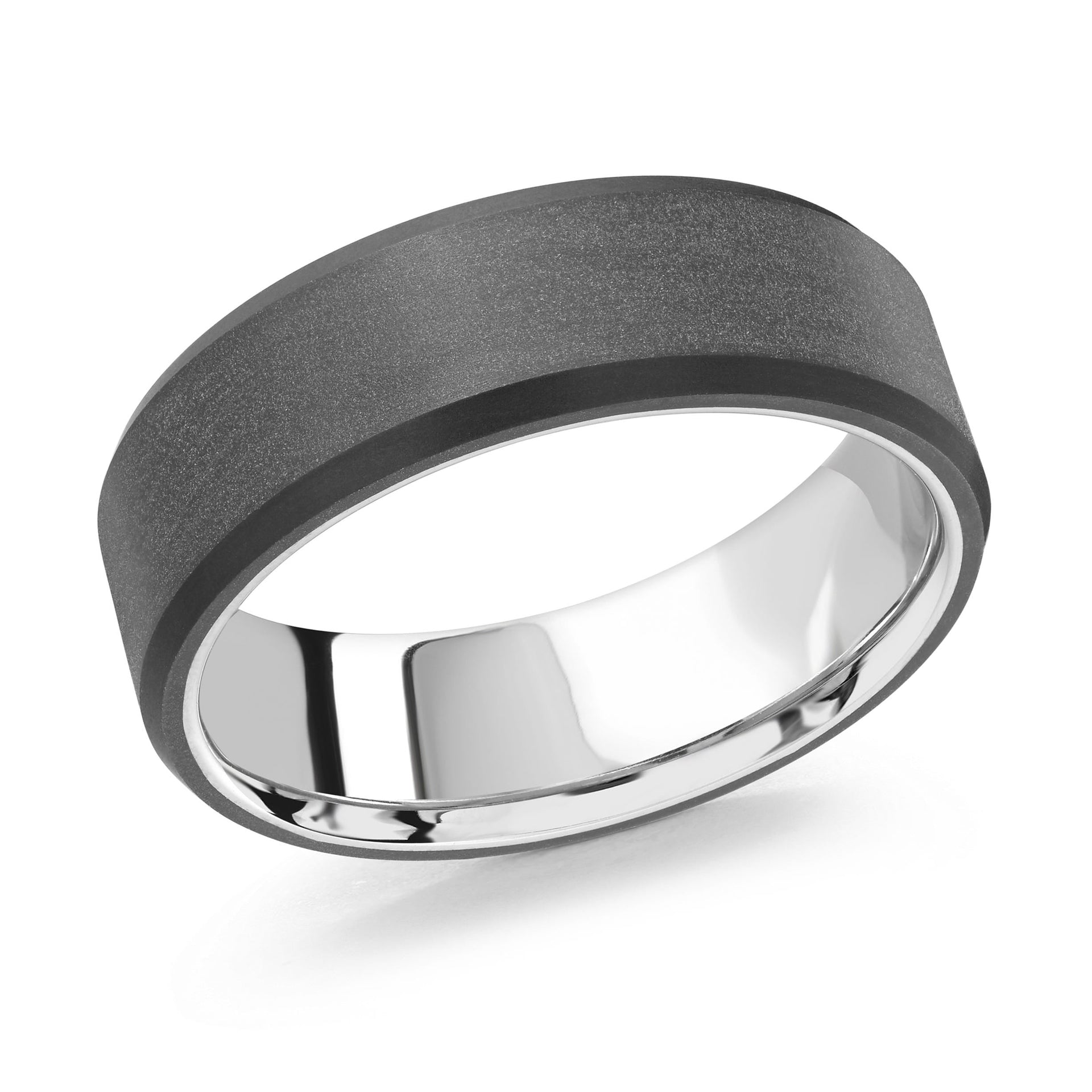 14K White Gold Ring from the Noir Collection by Malo - MRDA-101-6W