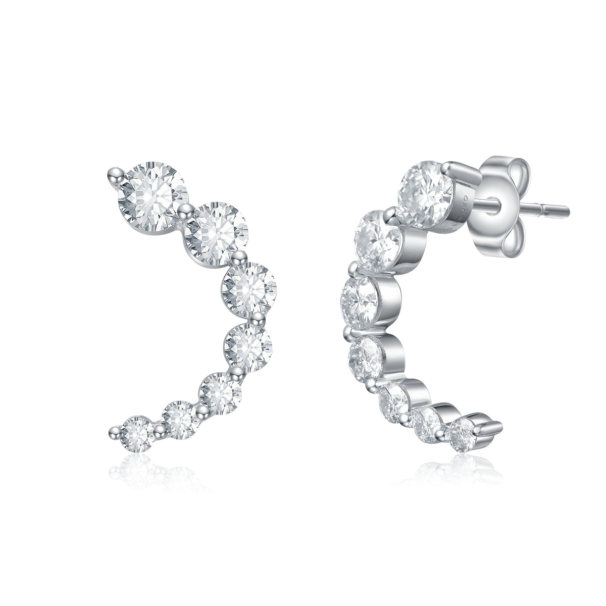 Anne Snow Half-Hoop Earrings