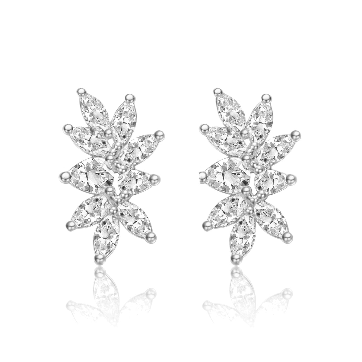 Lierre Moissanite Garden Cluster Stud Earrings