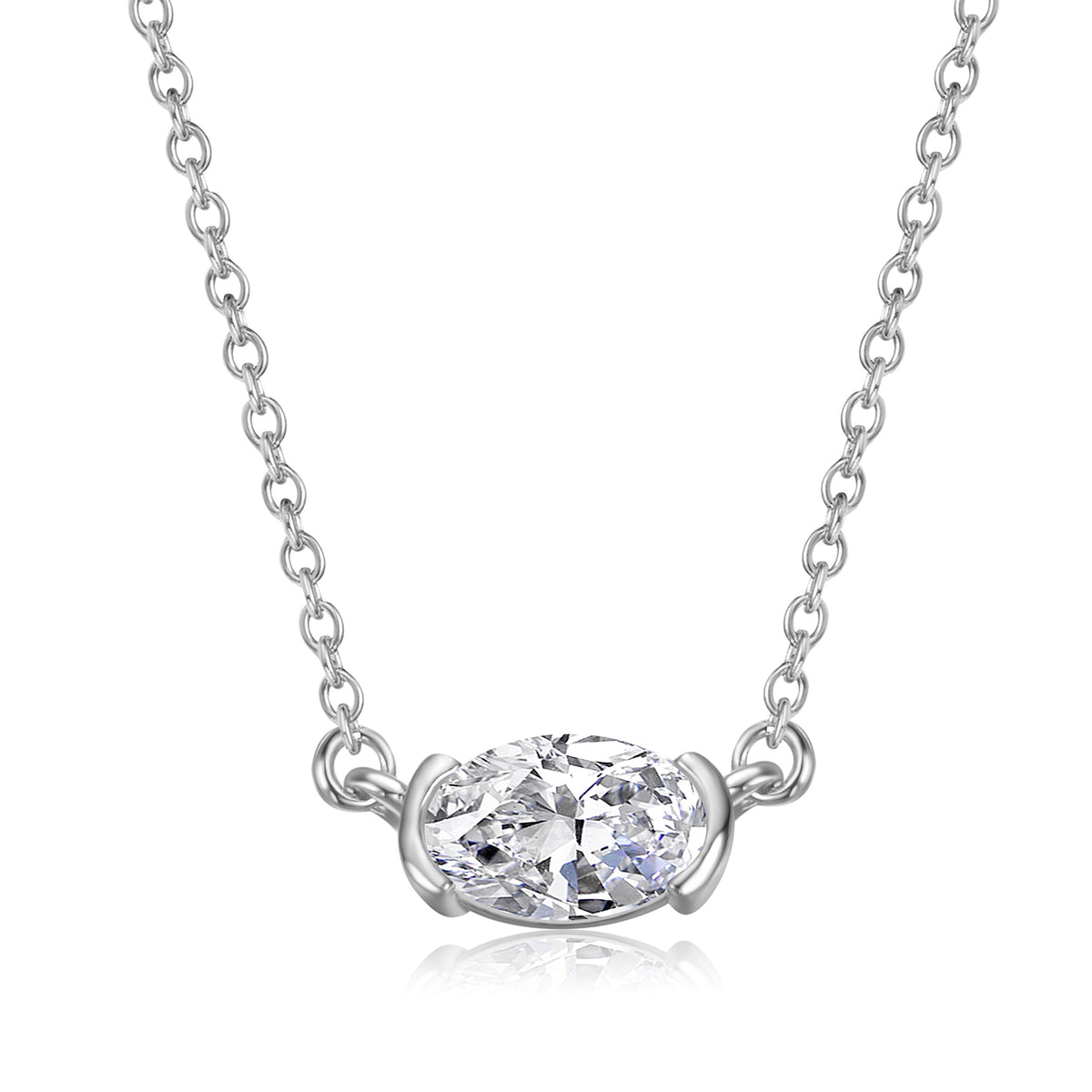 Élise Two-Stone Drop Pendentif Necklace