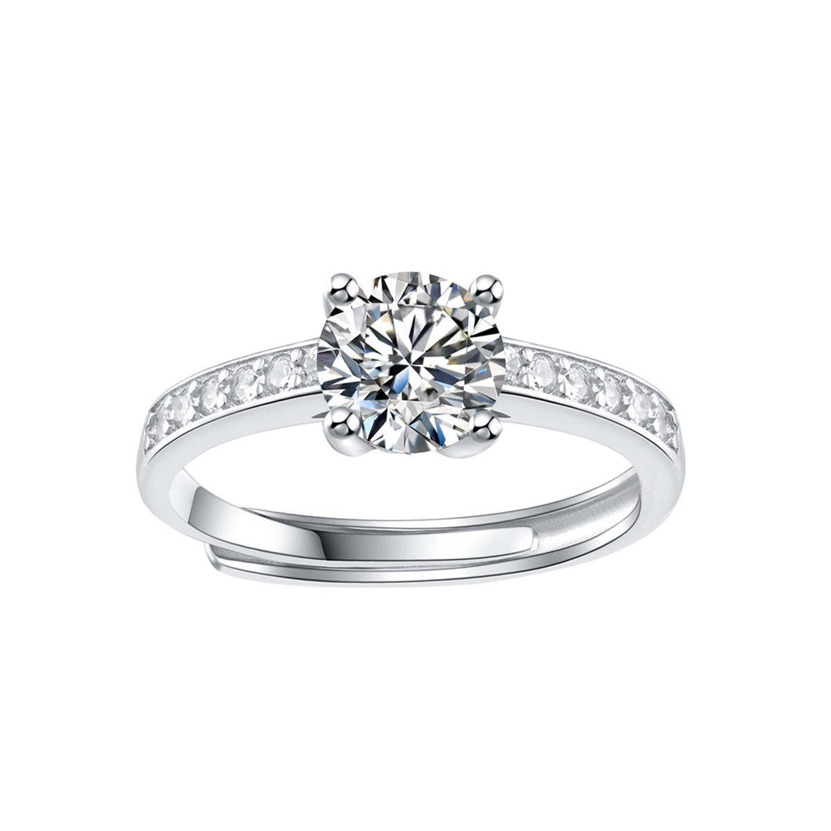 Estelle Moissanite Pave Engagement Ring
