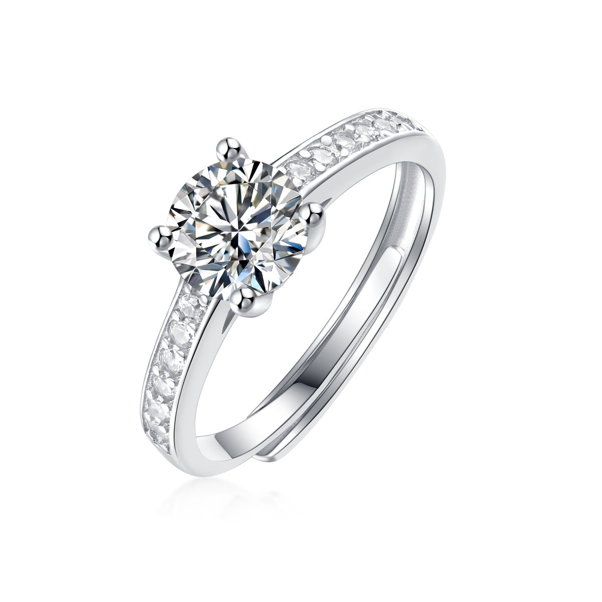 Estelle Moissanite Pave Engagement Ring