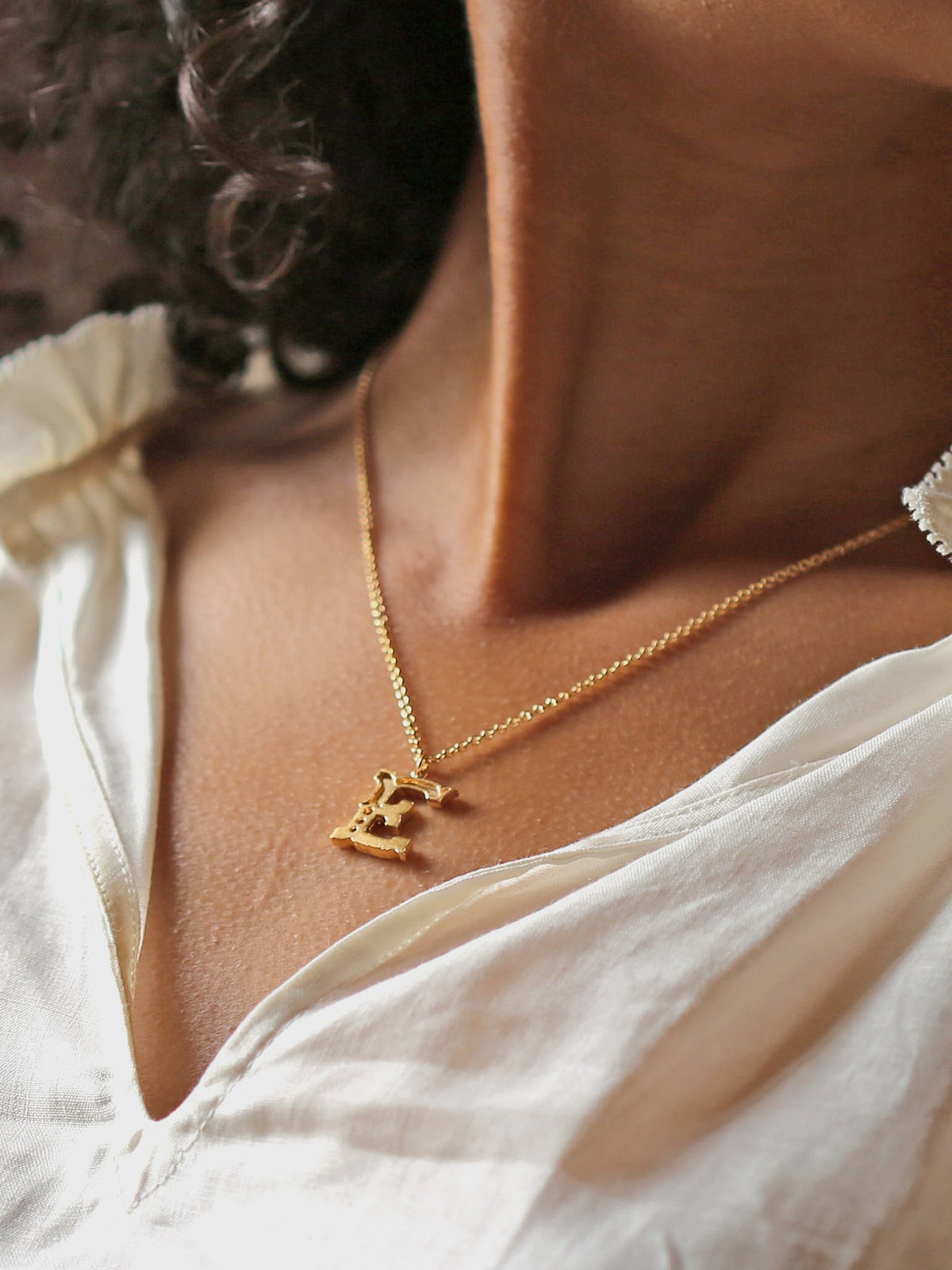 Just My Type Letter E Necklace