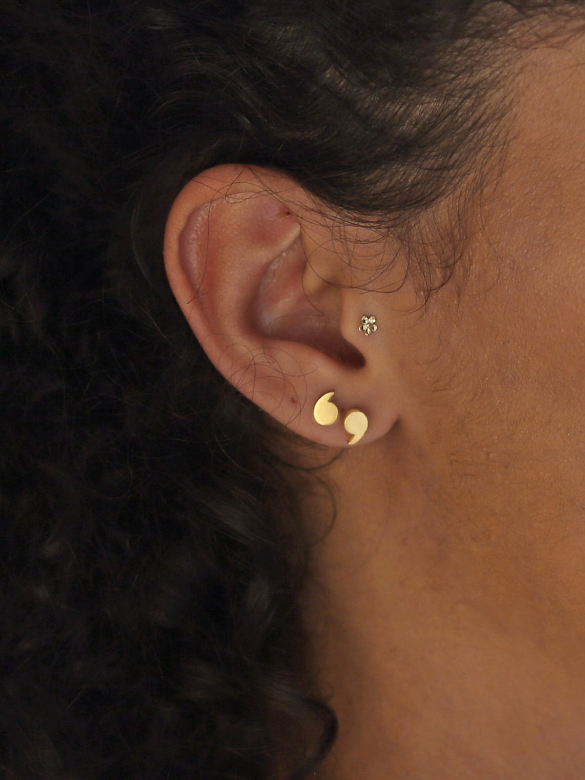 Just My Type Quotation Mark Stud Earrings