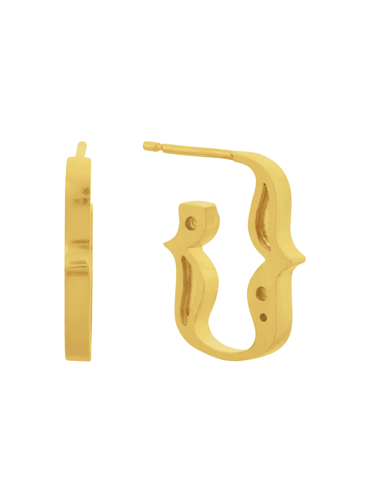 Just My Type Curly Bracket Hoop Earrings
