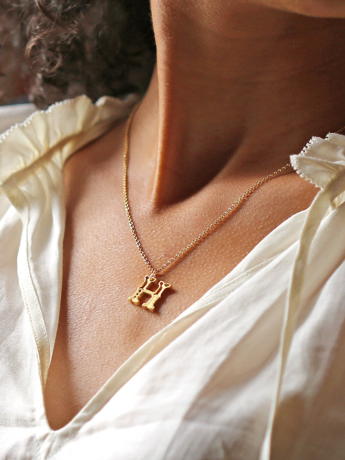 Just My Type Letter H Necklace