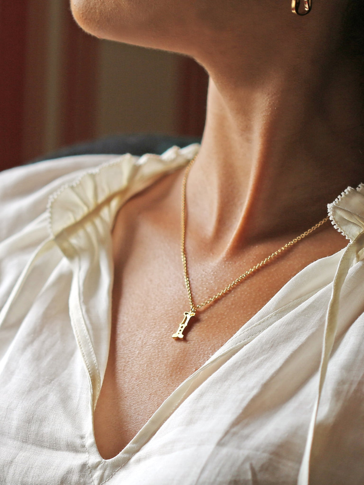 Just My Type Letter I Necklace