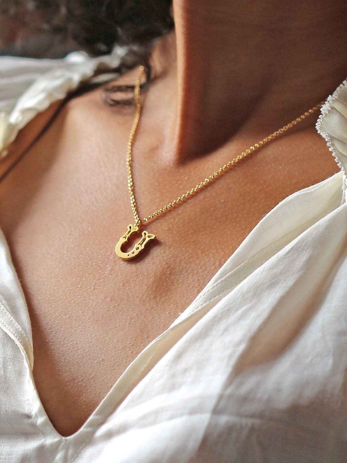 Just My Type Letter U Necklace