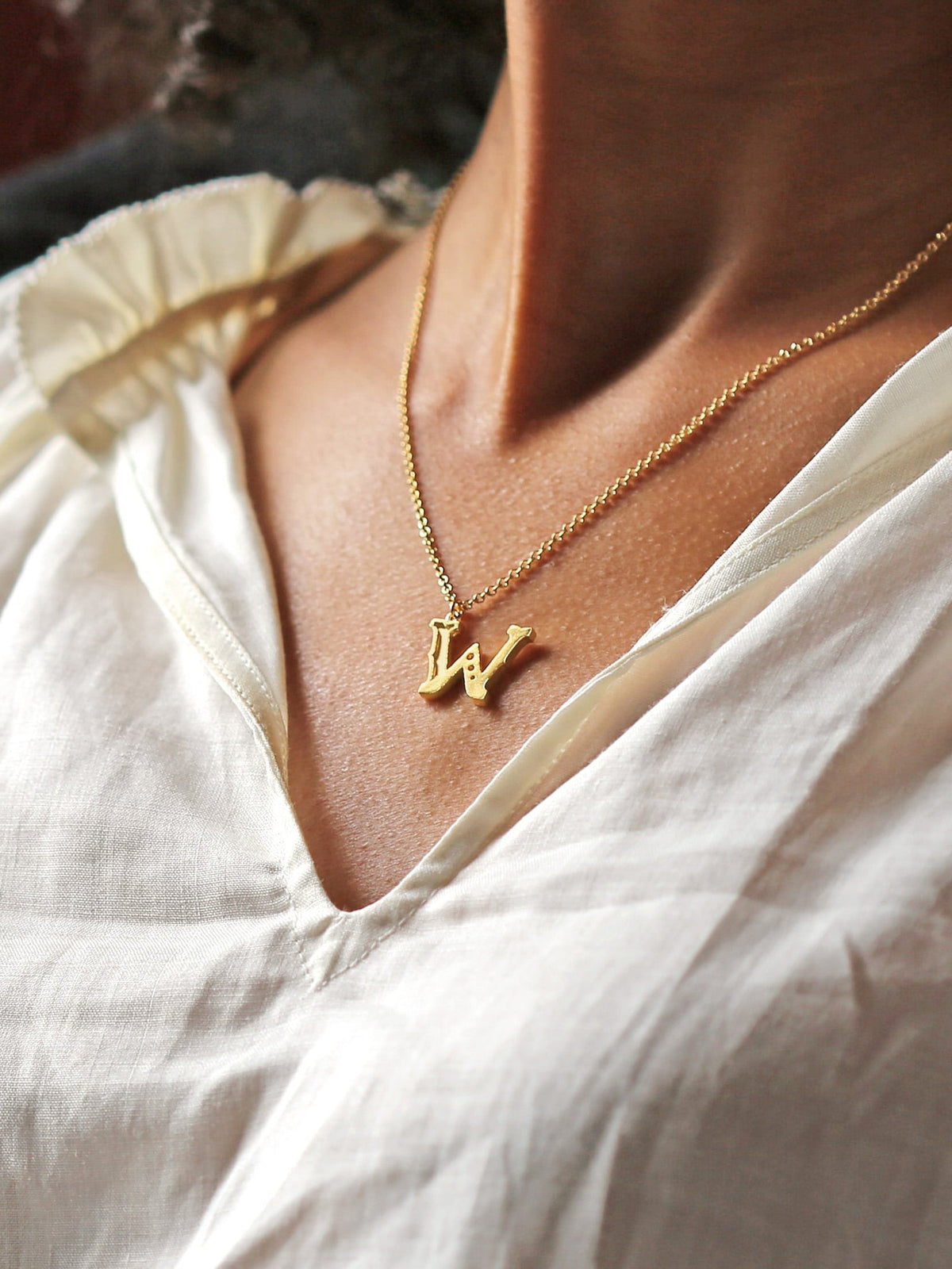 Just My Type Letter W Necklace
