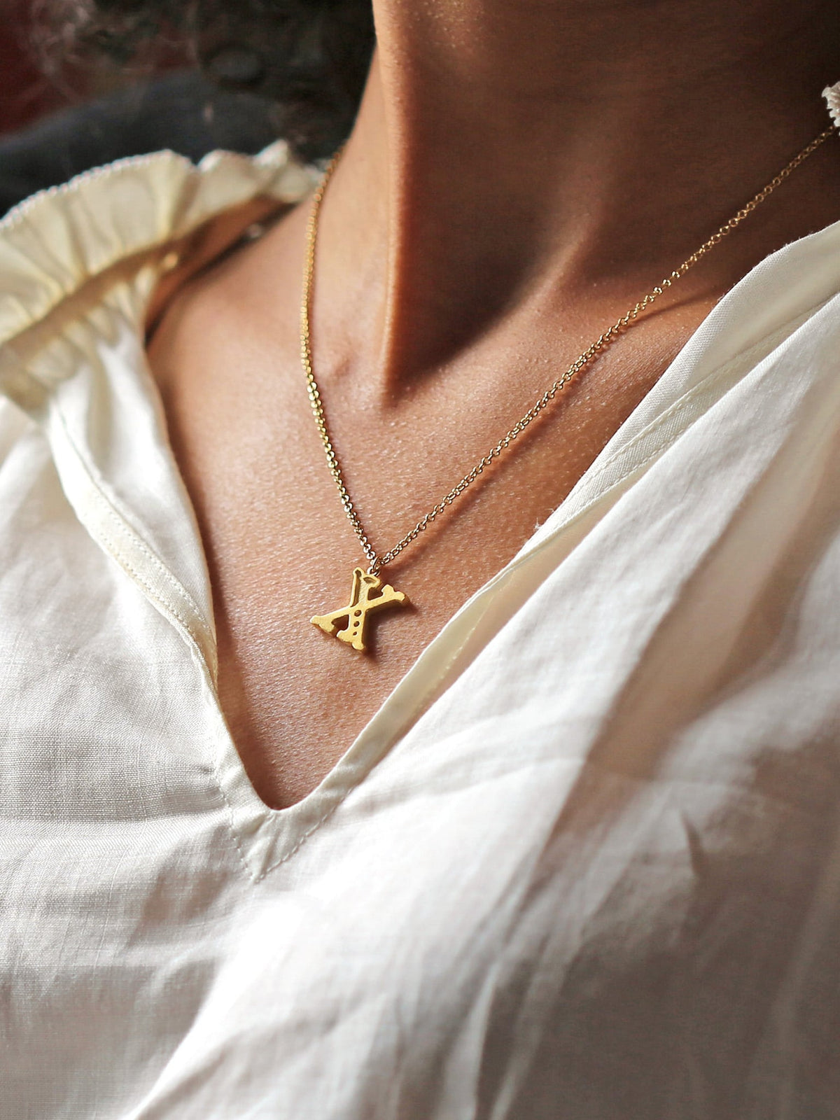 Just My Type Letter X Necklace