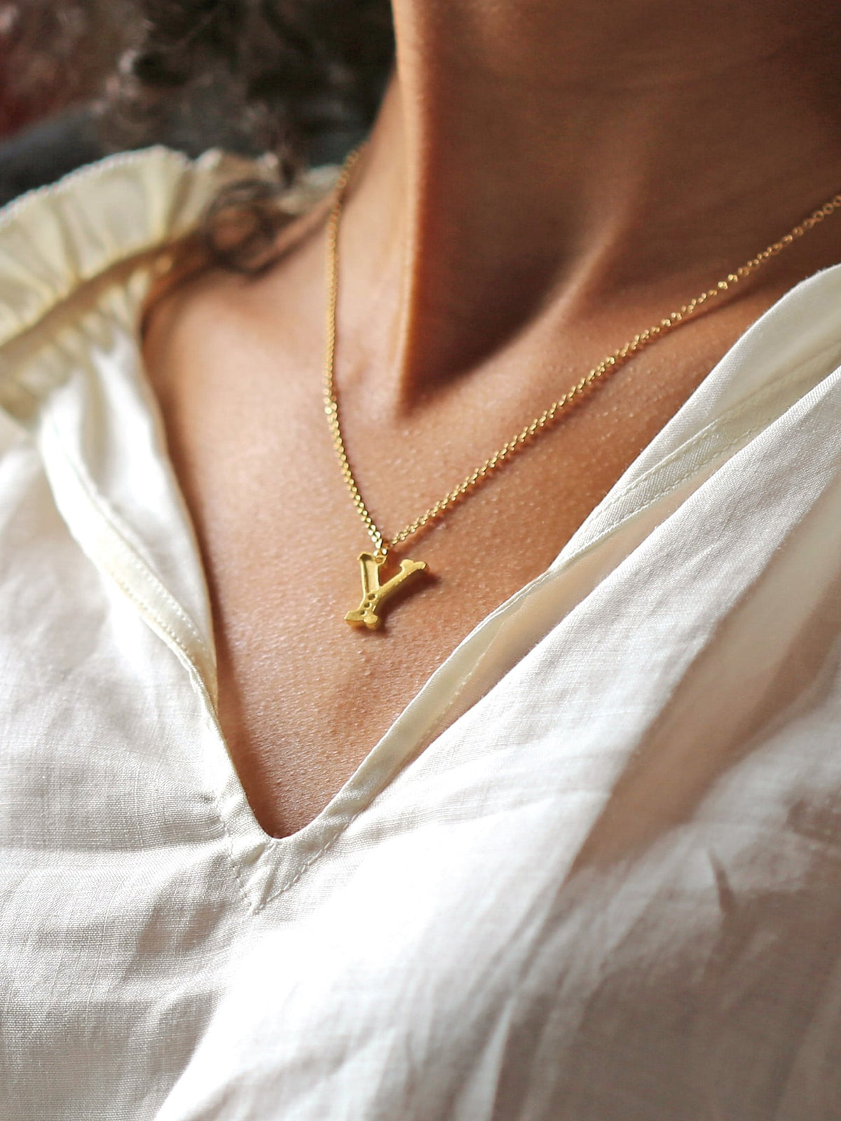 Just My Type Letter Y Necklace