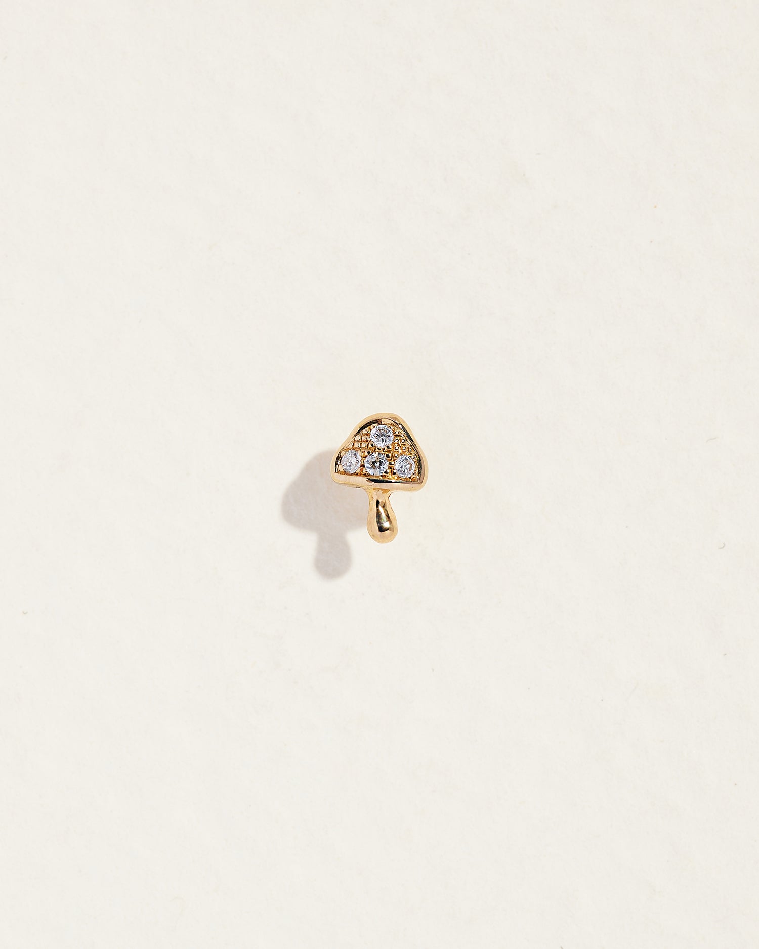 Tiny Pavé Mushroom Stud