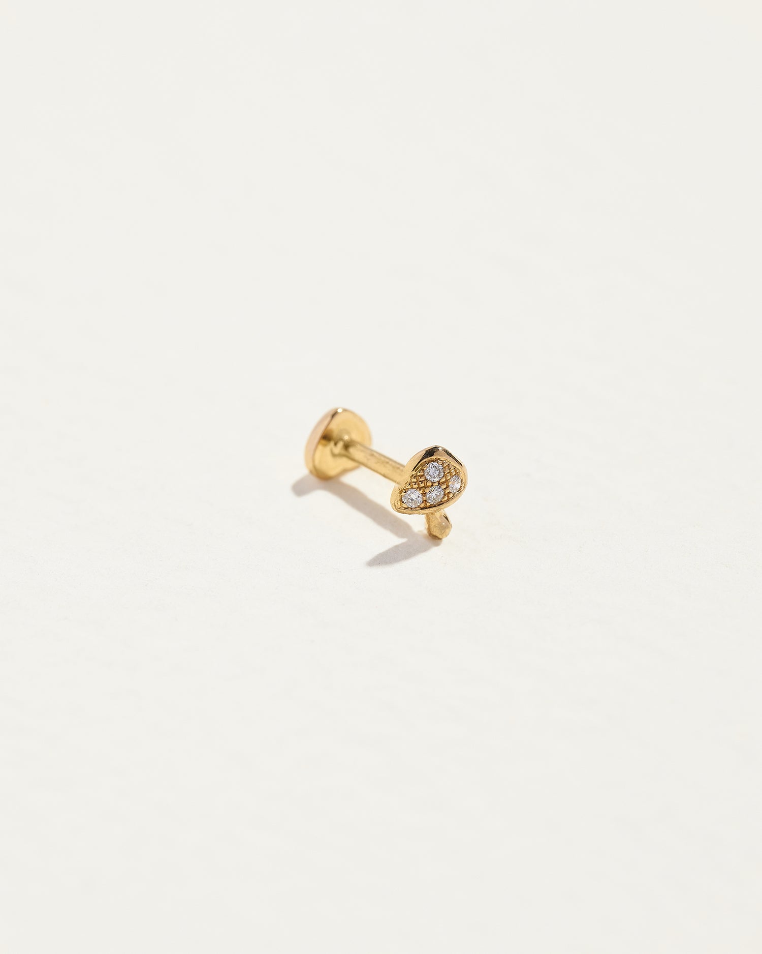 Tiny Pavé Mushroom Stud