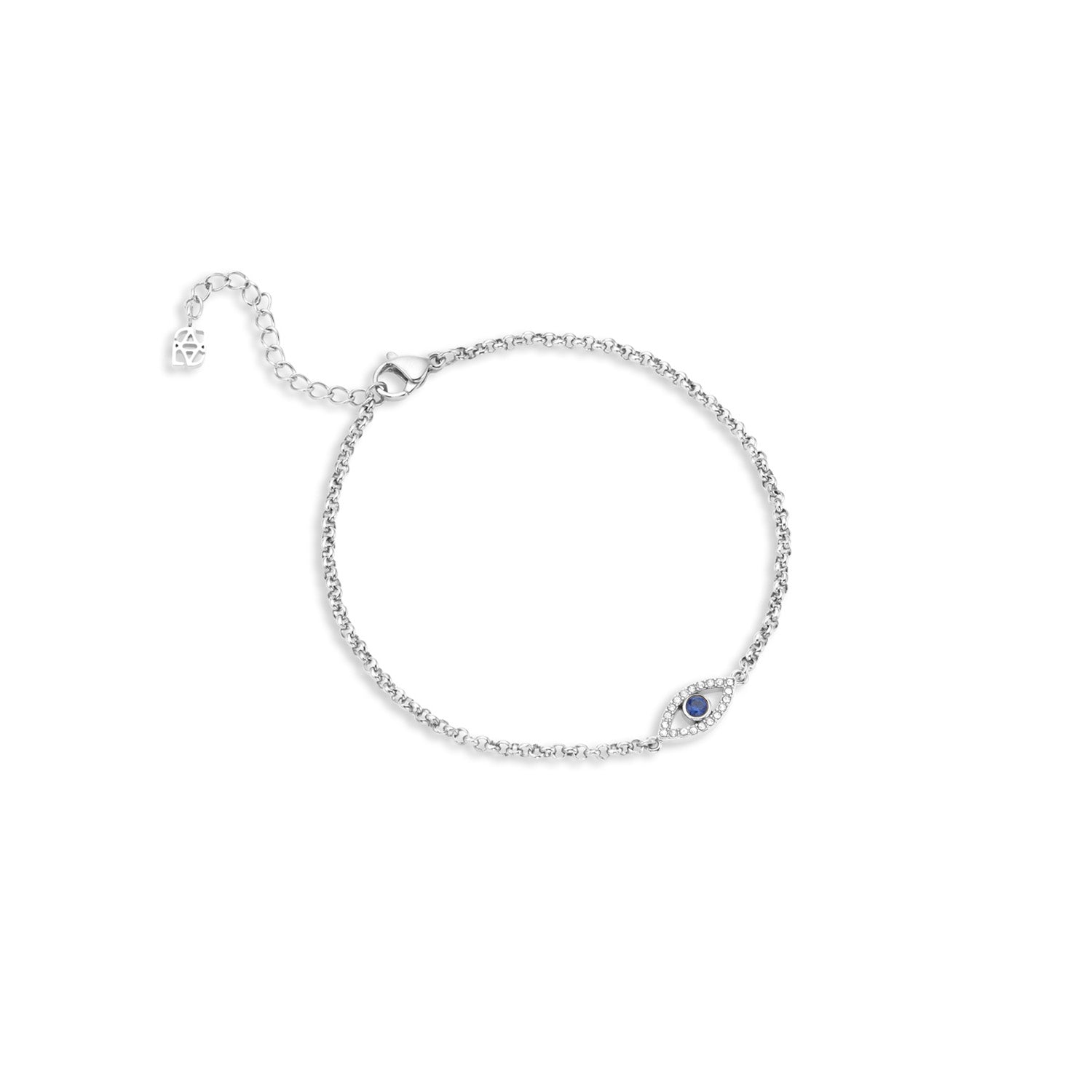 Custom Evil Eye Bracelet (Silver)
