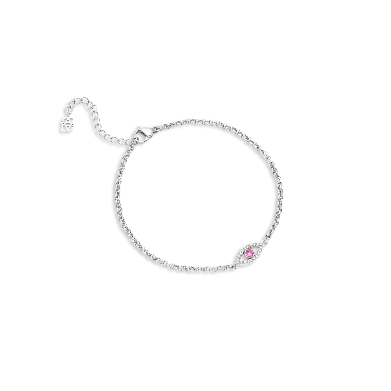 Custom Evil Eye Bracelet (Silver)