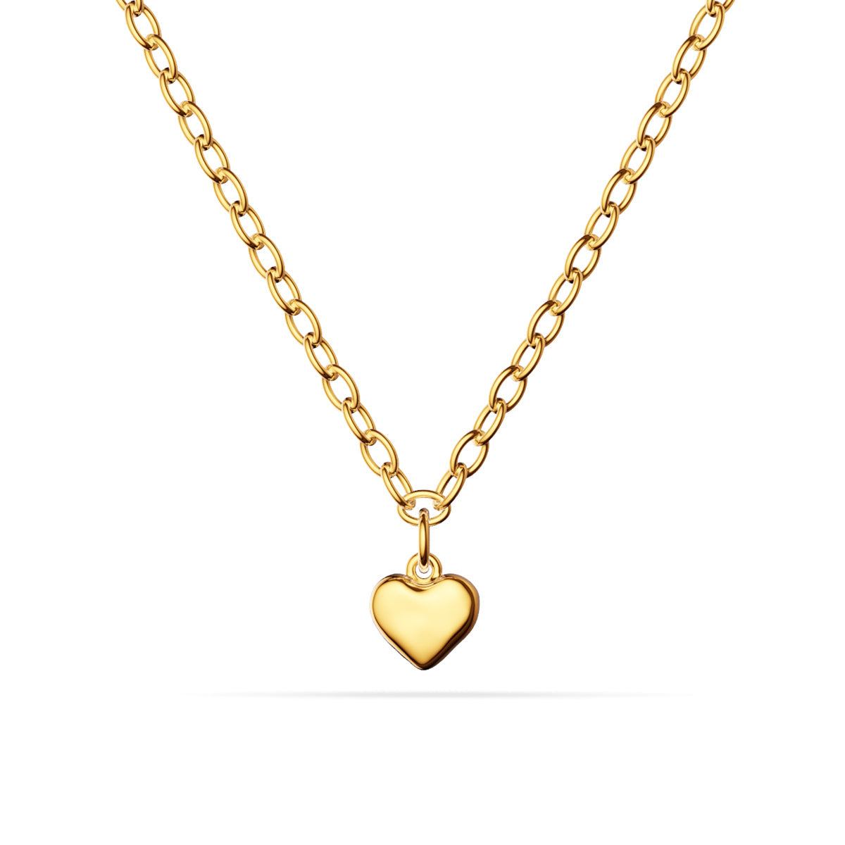 Fine Molten Heart Necklace (Gold)