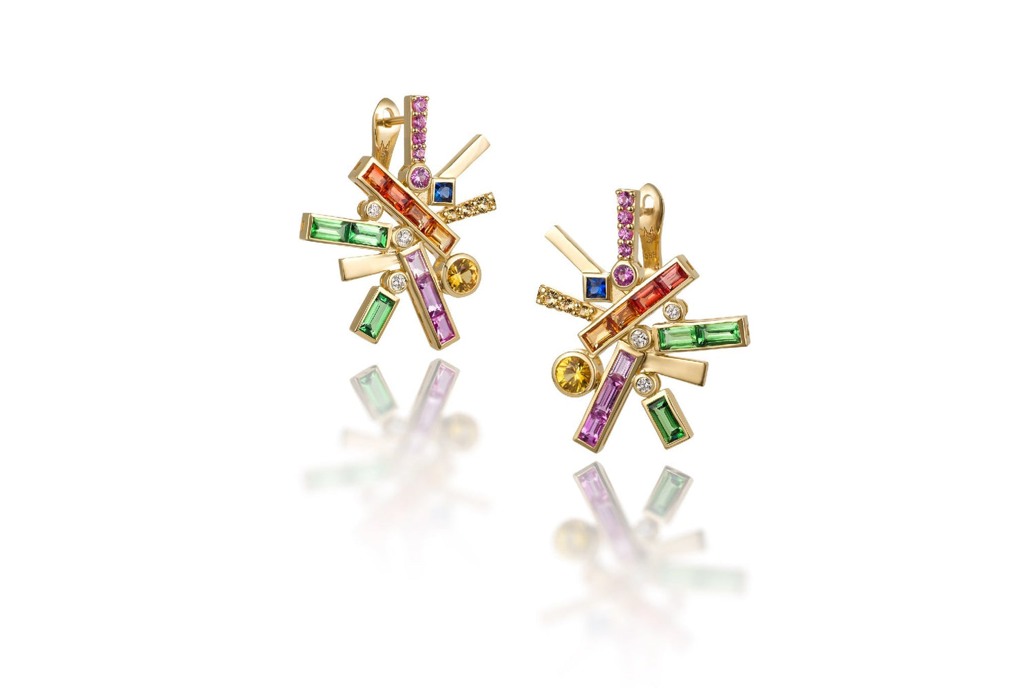 Starburst Multi-Color Post Earring