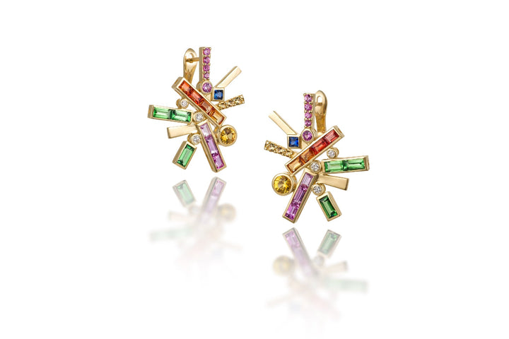 Starburst Multi-Color Post Earring