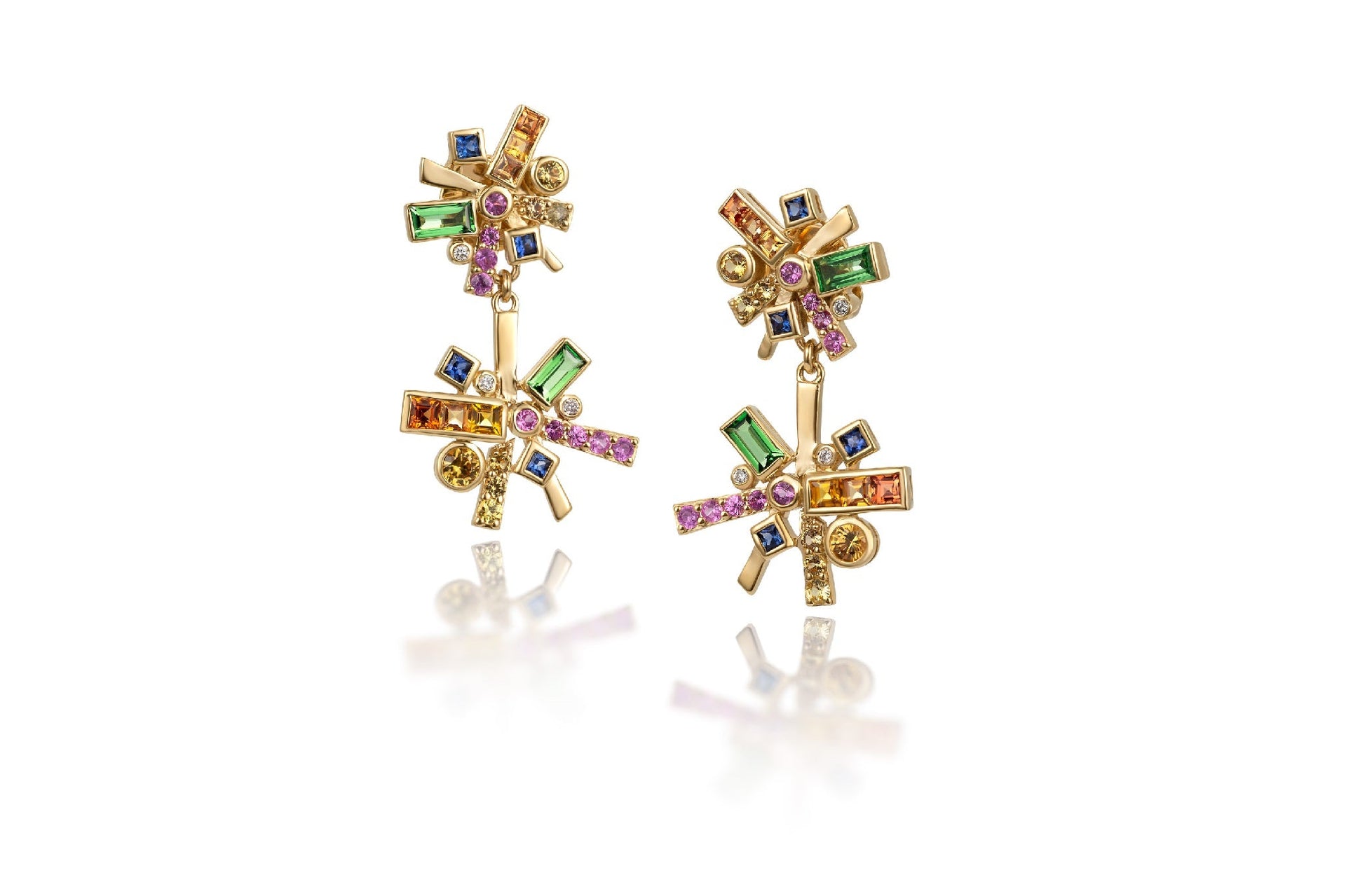 Starburst Double Burst Post Earring