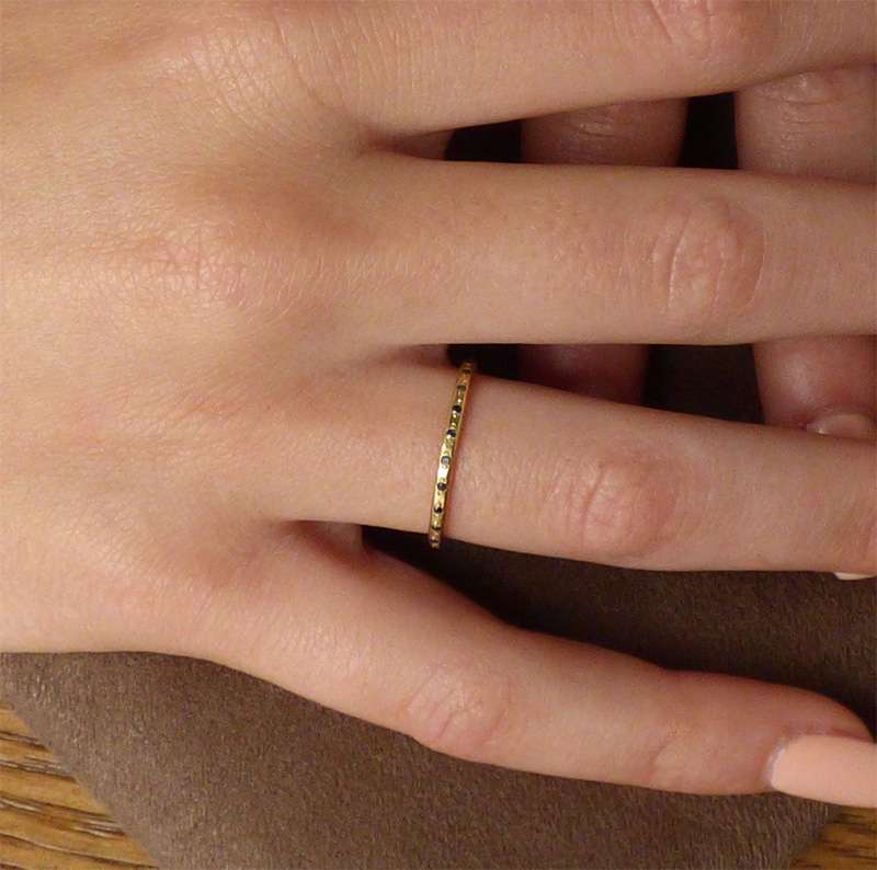 Mazel — Black Diamond Wedding Band in 18ct Fairmined Gold