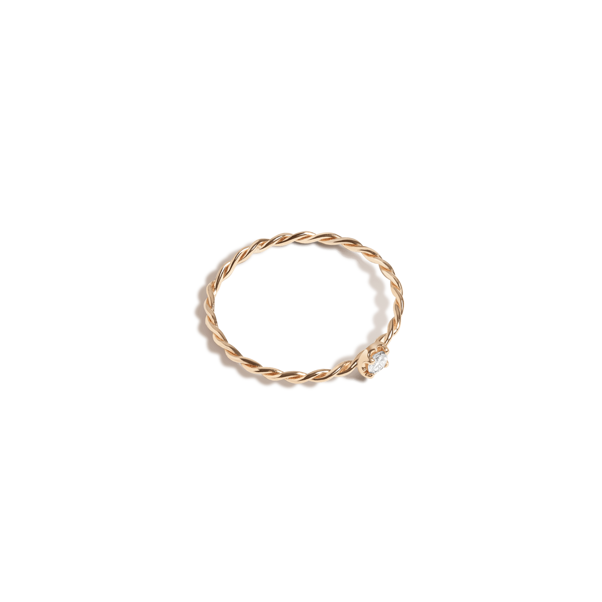 Midi Stackable Twist Diamond Ring