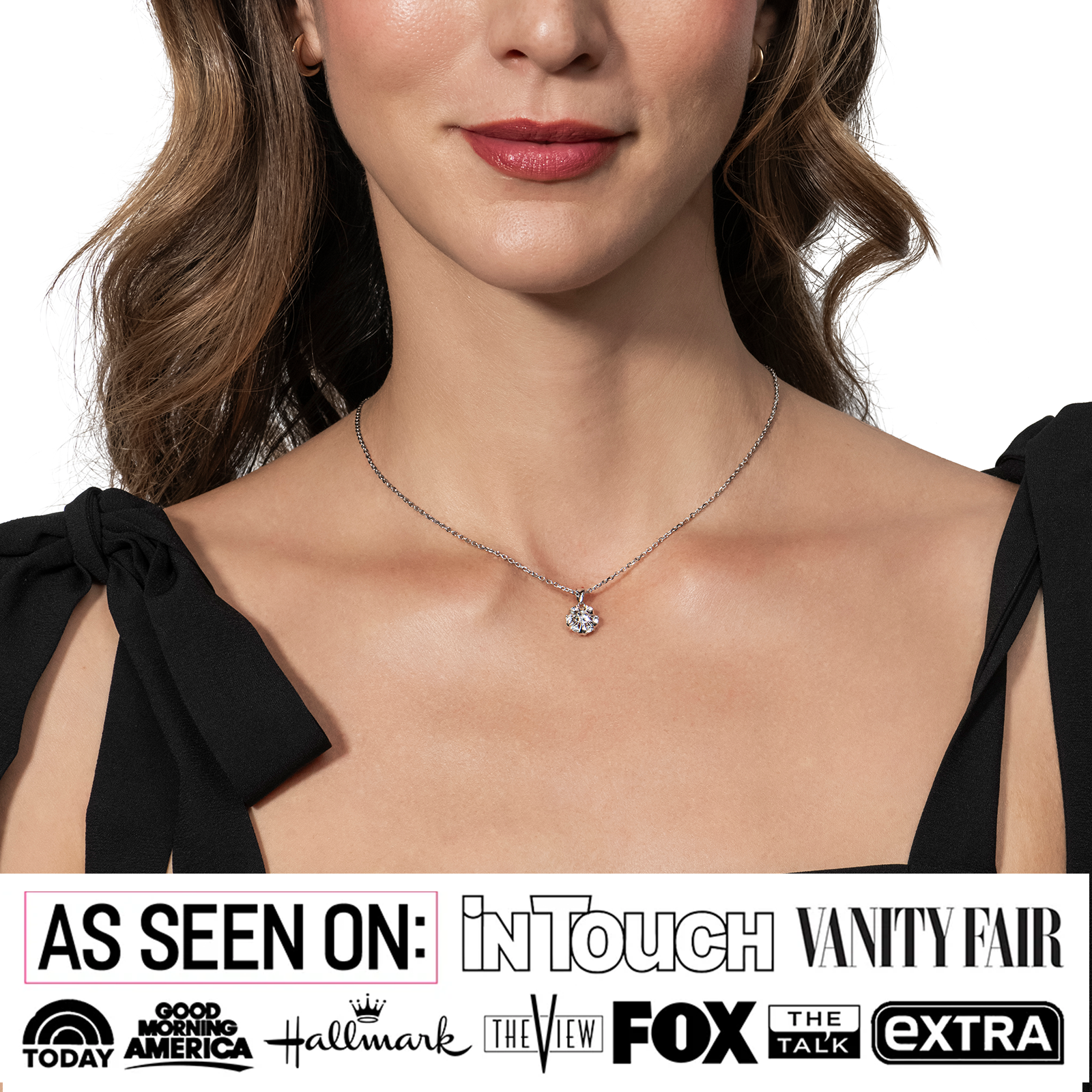 Millie 18k White Gold Plated Necklace with Swarovski Crystals