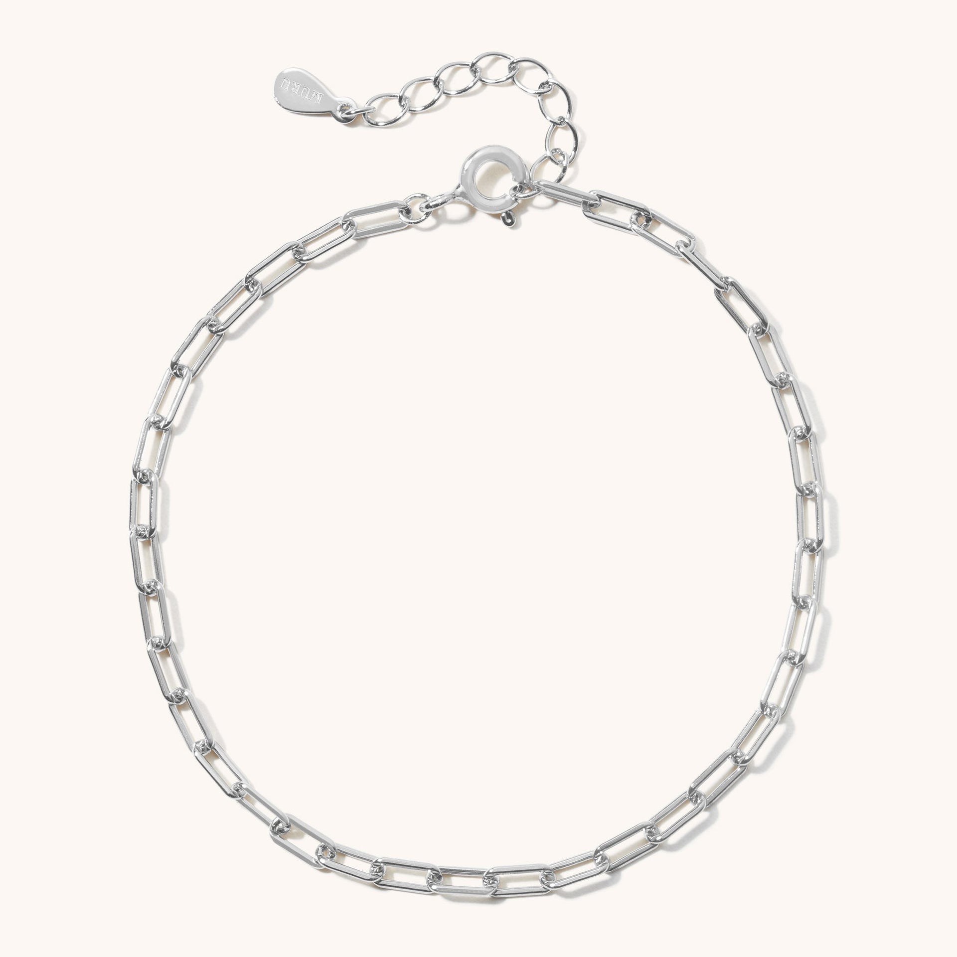 Mini Paperclip Bracelet Silver