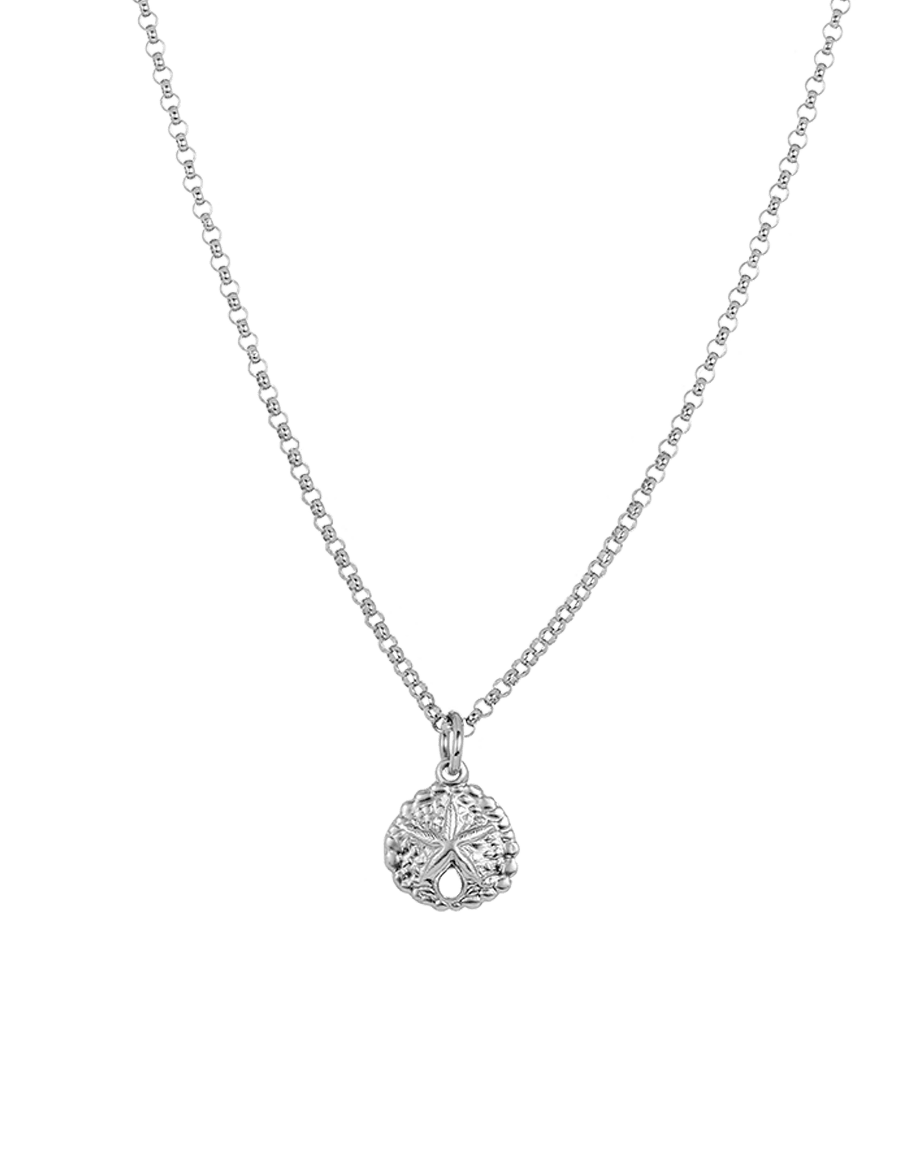 Mini Sand Dollar Necklace (Silver)