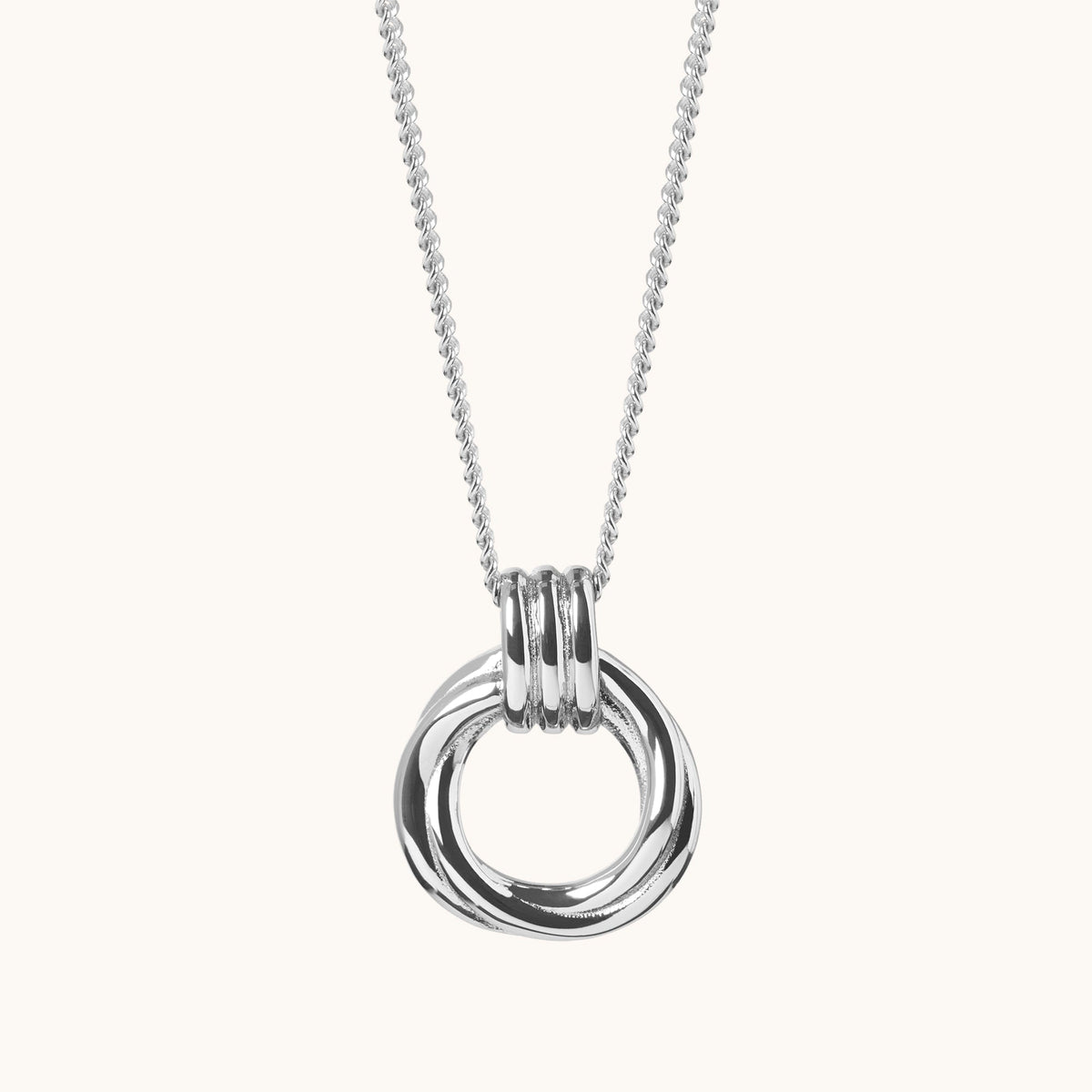 Mini Karma Necklace Silver