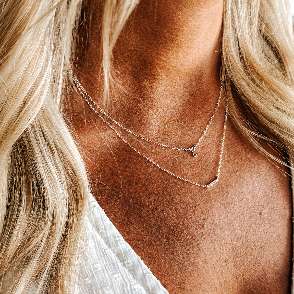Minimalist Initial Necklace- Dainty Letter Necklace