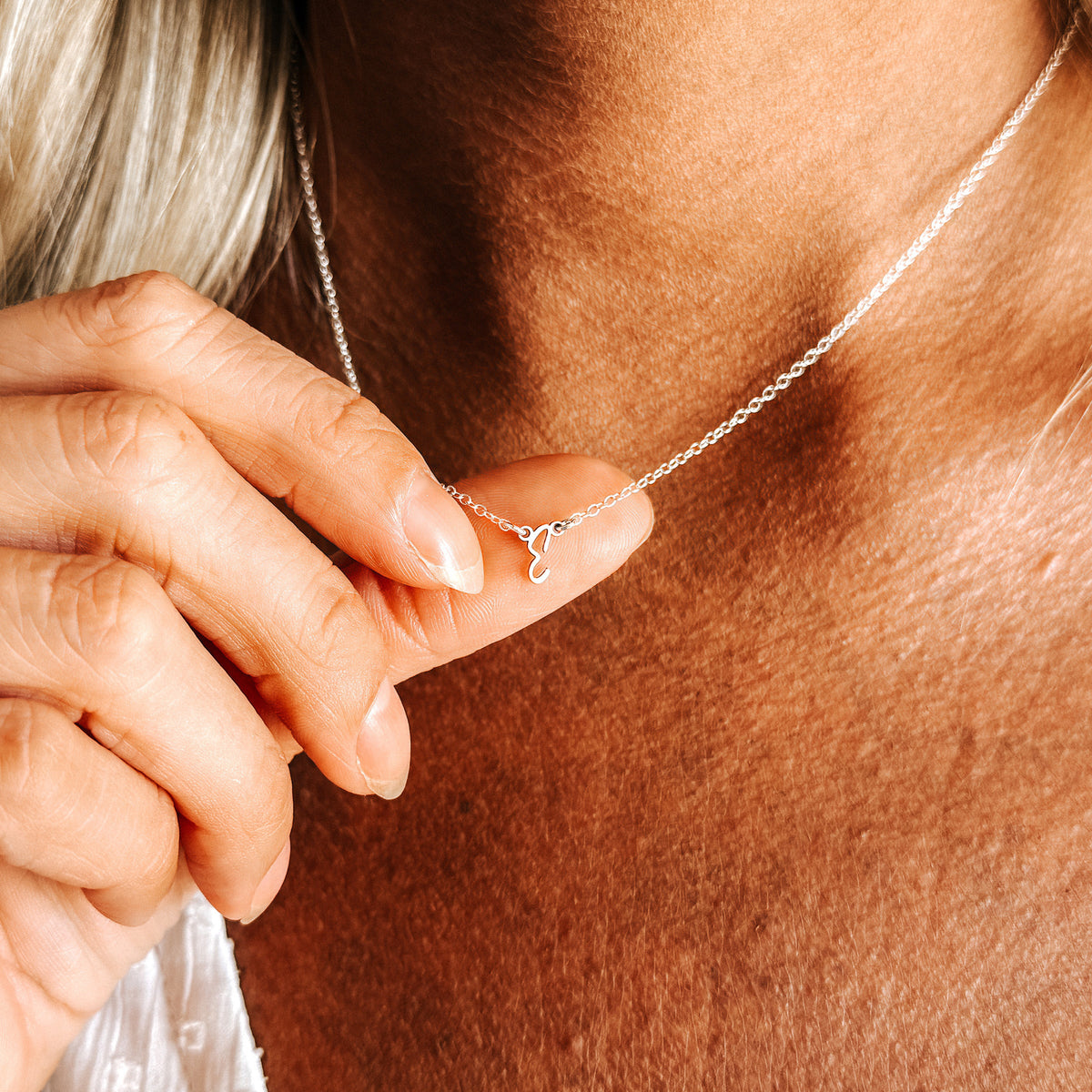 Minimalist Initial Necklace- Dainty Letter Necklace