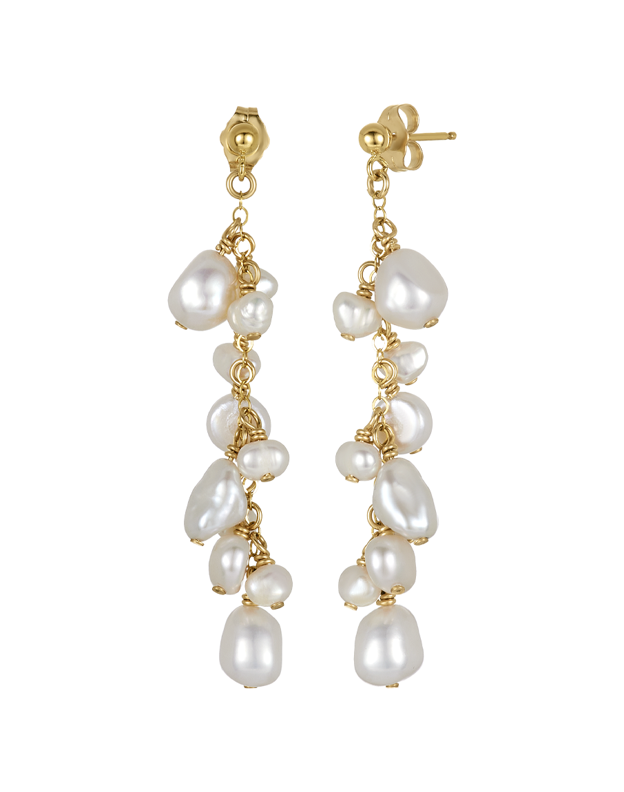 Mixed Pearl Drop Earrings