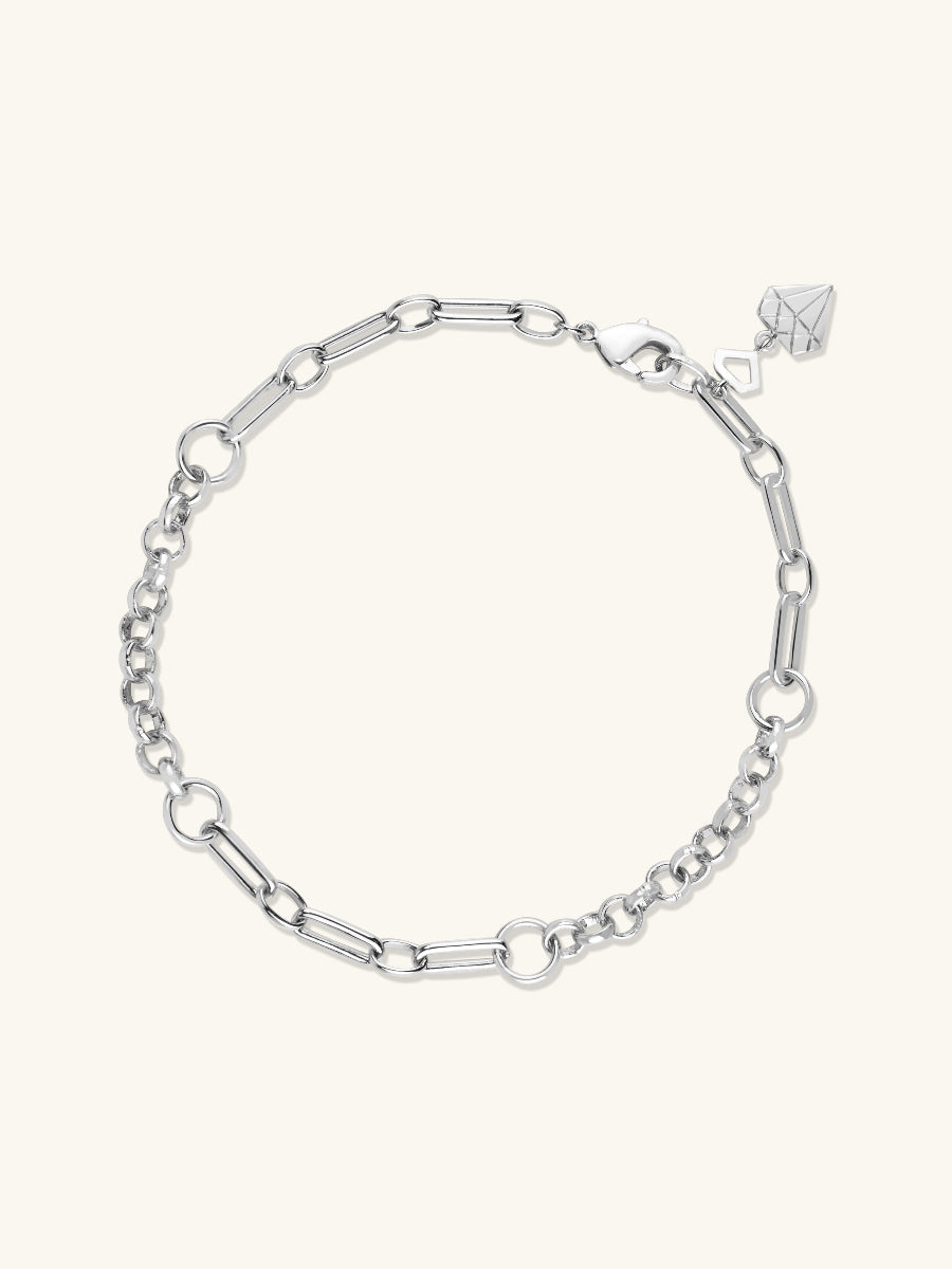 Mixed Chain Silver Bracelet