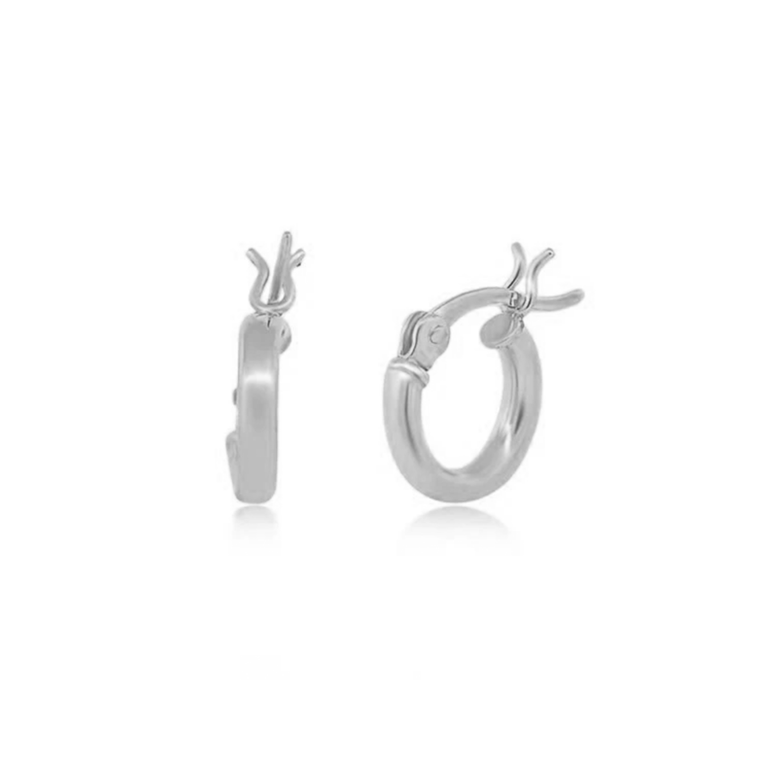 Monica 18k White Gold Plated 10mm/40mm/50mm Hoop Earrings