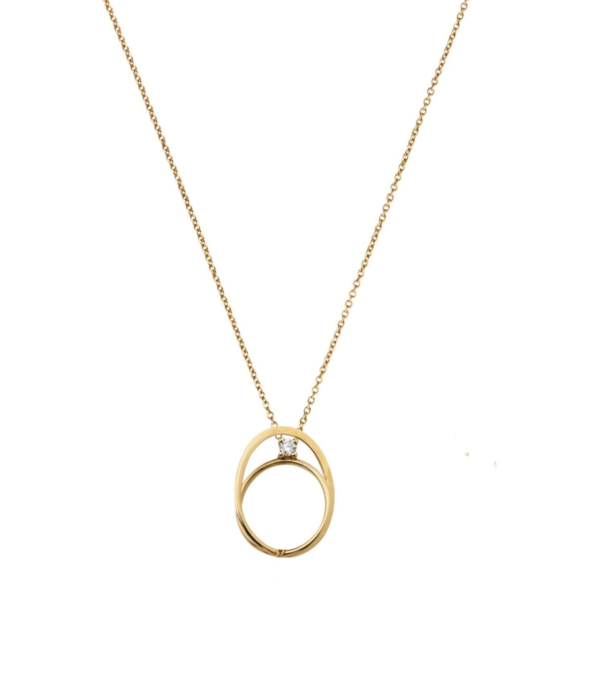 MOON ELLIPSE DIAMOND NECKLACE