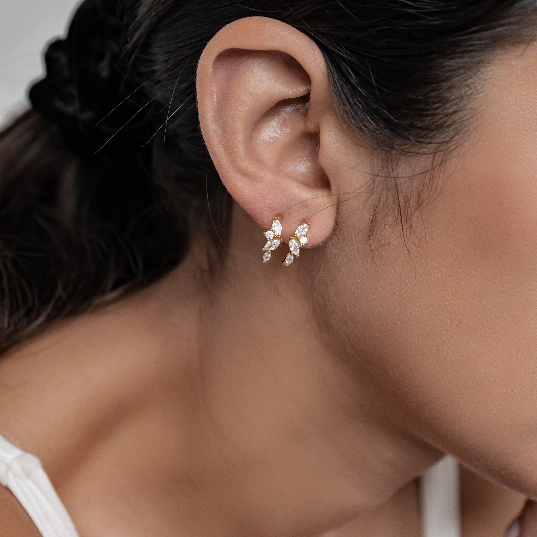 Moonlight Magic Hoop Earrings Sterling Silver