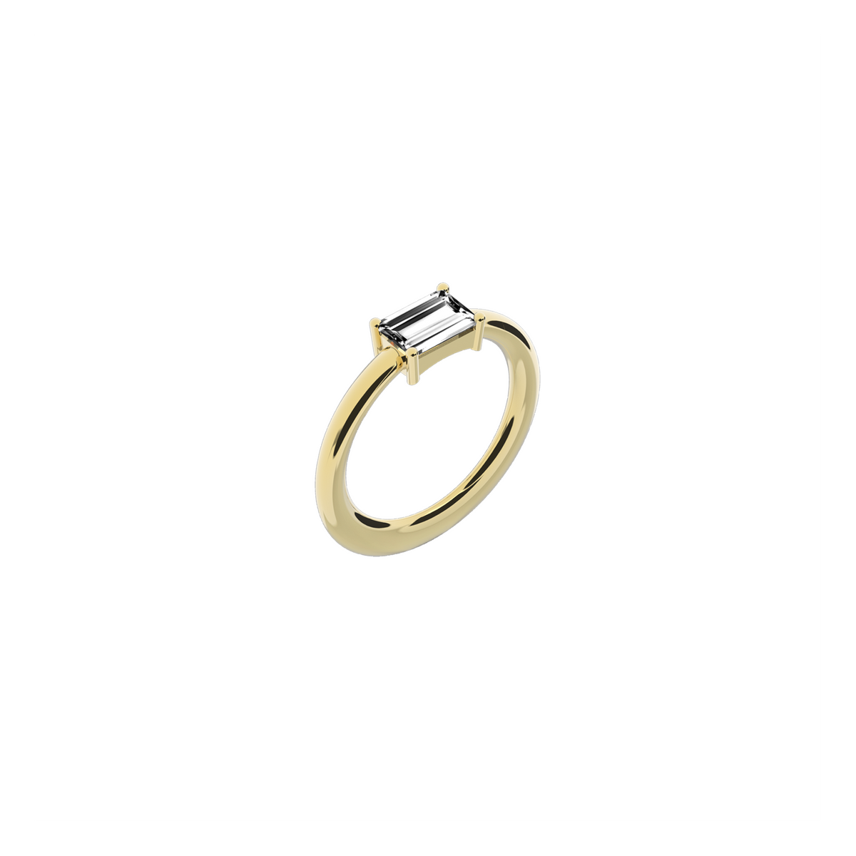 MOON BAGUETTE DIAMOND RING