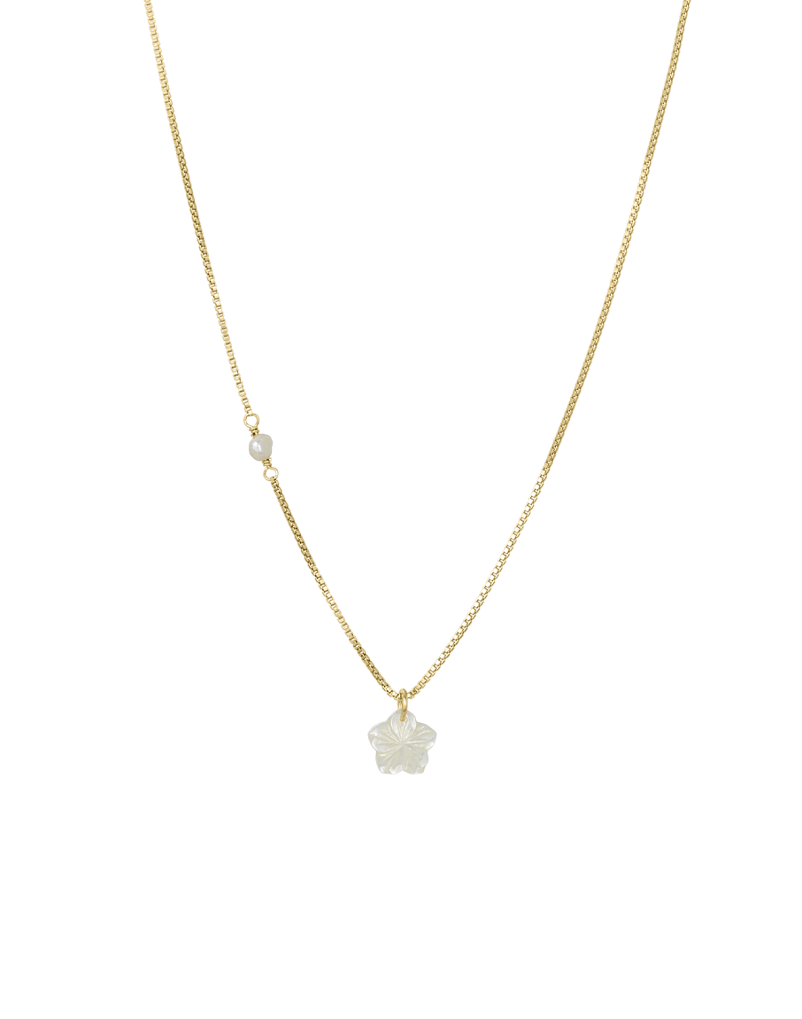 Pearl Hibiscus Necklace