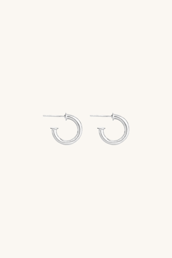 Morgan Hoop Earrings - Silver