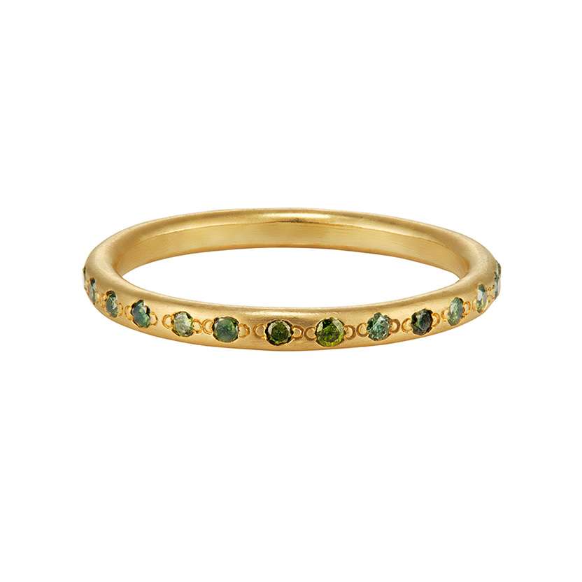Mossy — Organic Textured 18ct Fairmined Gold Wedding Band