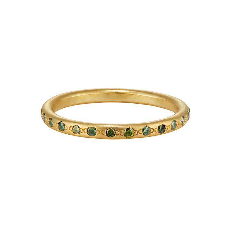 Mossy — Organic Textured 18ct Fairmined Gold Wedding Band