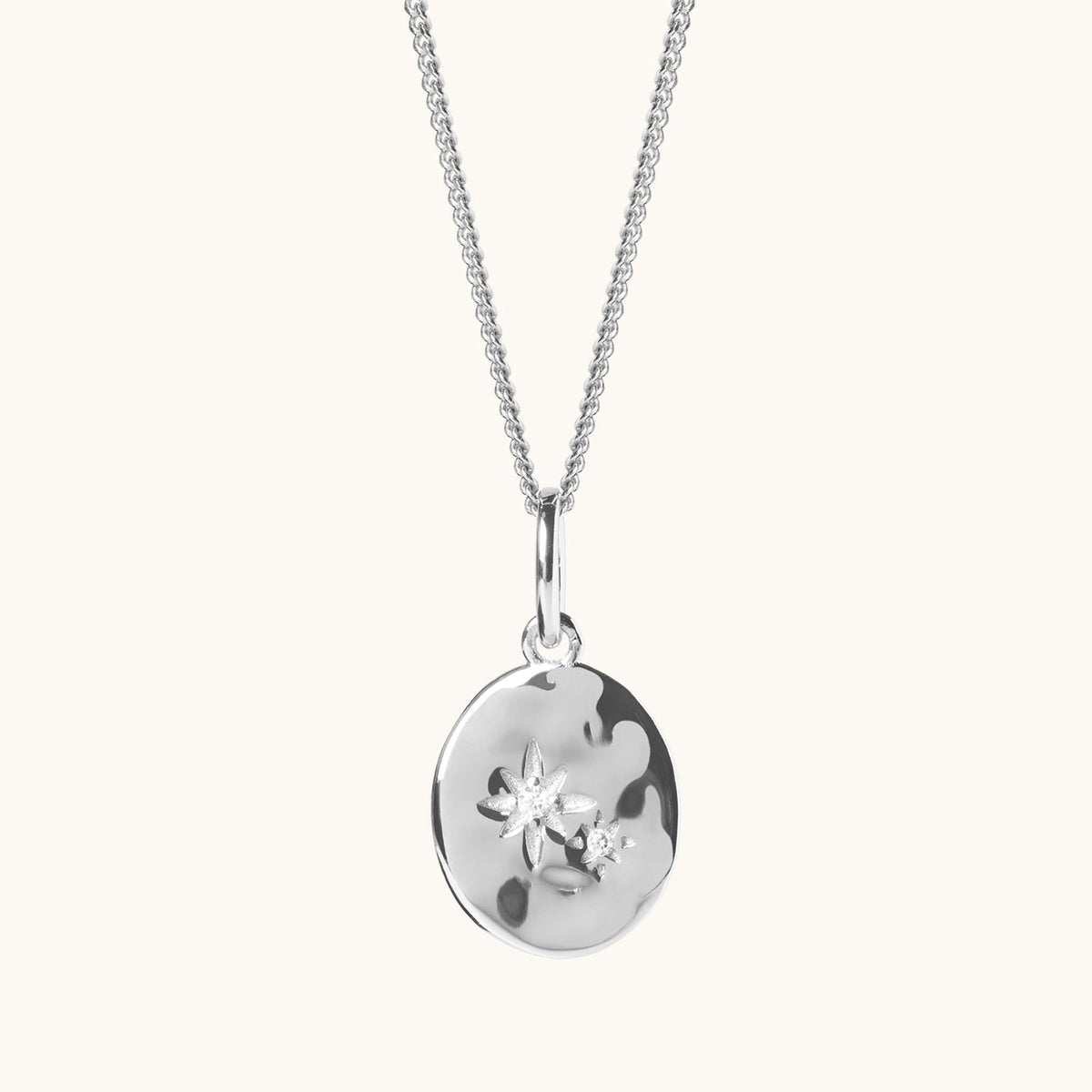 Mother and Child Necklace Silver